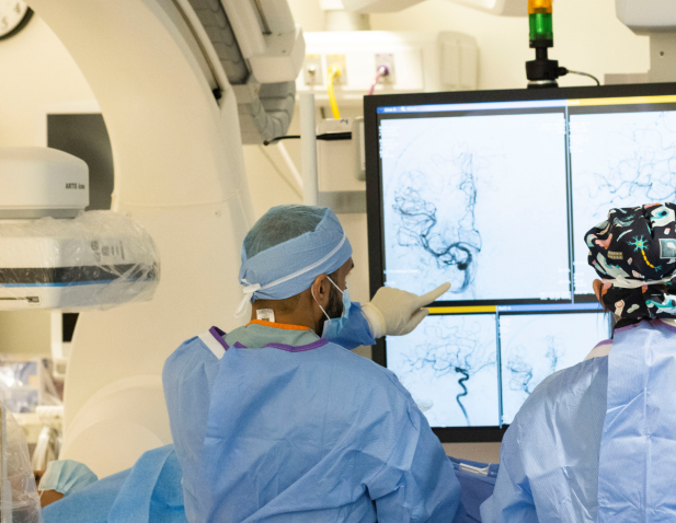 Hamza A. Shaikh, MD points to monitor