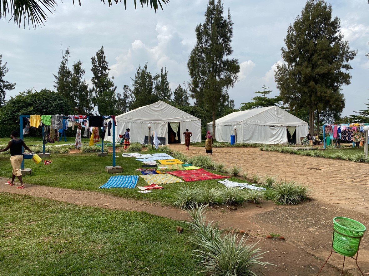 Tents where the women stay to recover from surgery.