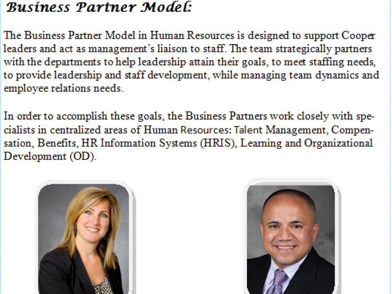Human Resources Business Partners