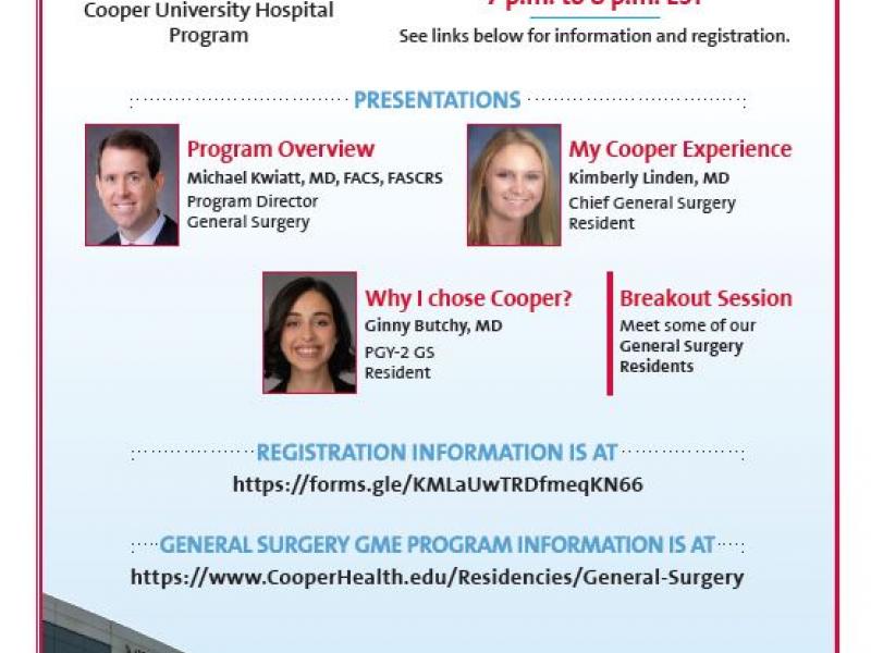 Join Us on October 8 for Our General Surgery Residency Virtual Open House