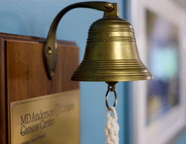MD Anderson Cancer Center at Cooper bell for patients who have finished treatment.